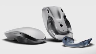 Melt Mouse; a silver mouse on a white background