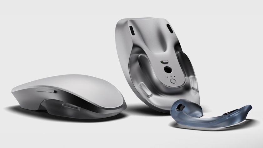 Melt Mouse; a silver mouse on a white background