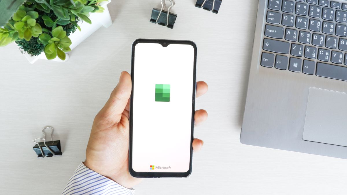 Microsoft Excel on a smartphone