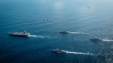 The U.S. Navy&rsquo;s Gerald R. Ford strike carrier group at sea.