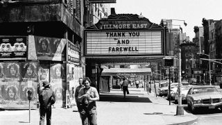 Outside The Fillmore East on the night of the last show 