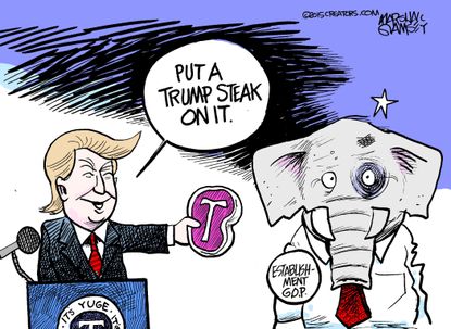 Political cartoon U.S. Trump Steak GOP 2016