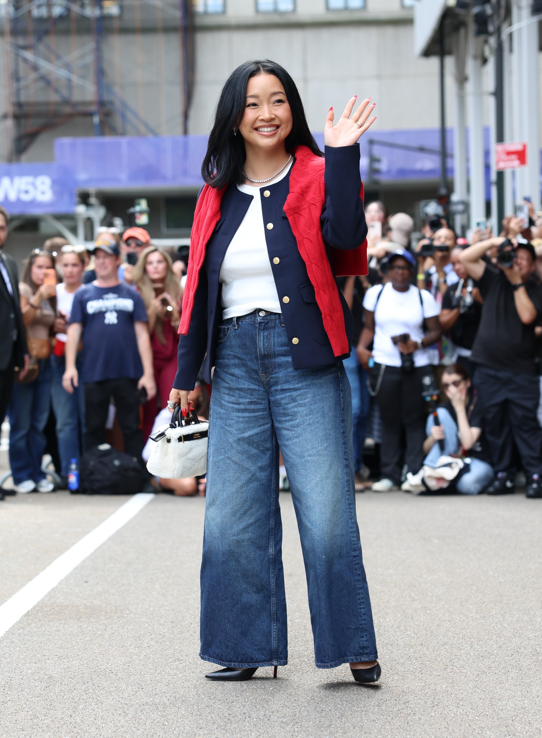 Lana Condor#039;s celebrity look at the Tommy Hilfiger New York Fashion week show