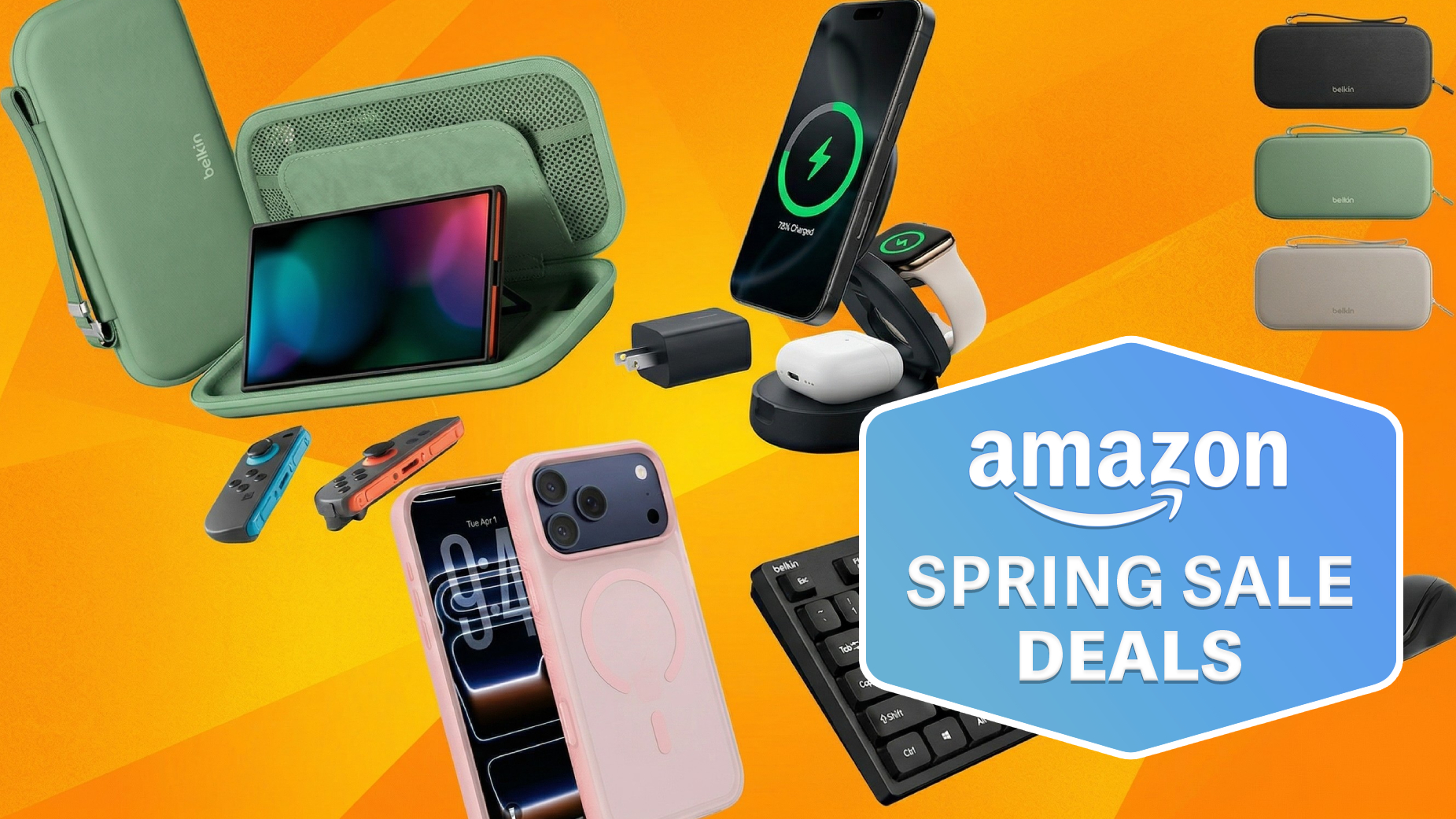 Collage of Belkin accessories