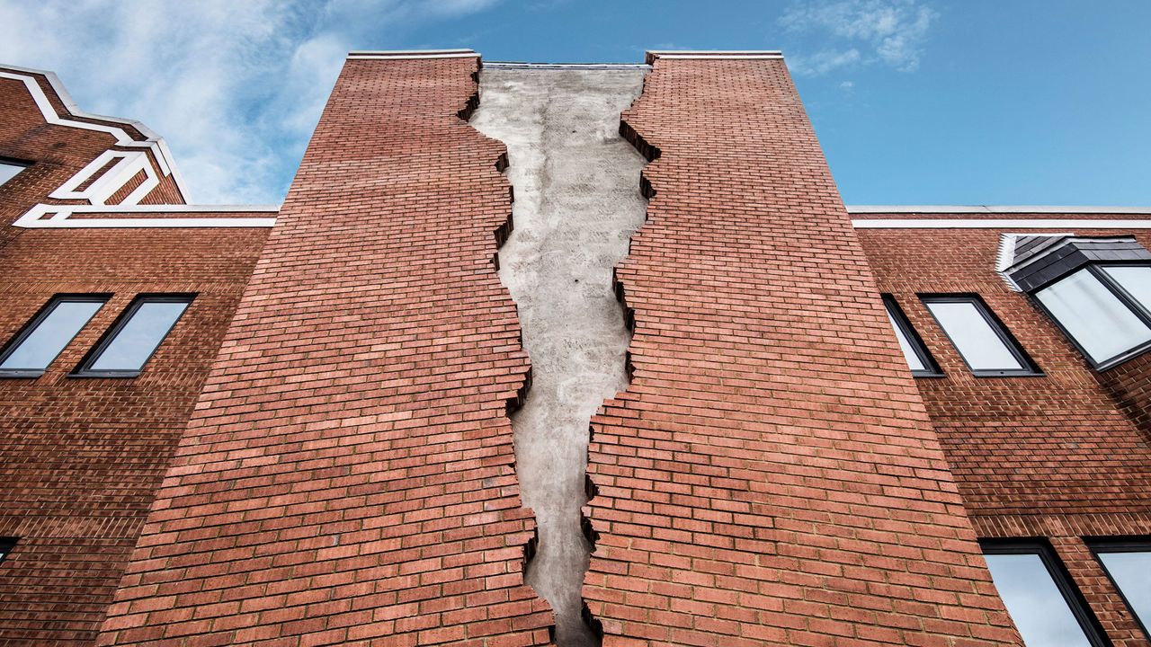 The artwork's name refers to the way tears are stitched up