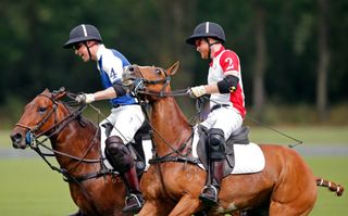 Harry and William play polo