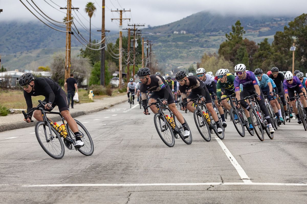 Denver Disruptors lead the main pack after the second of six laps