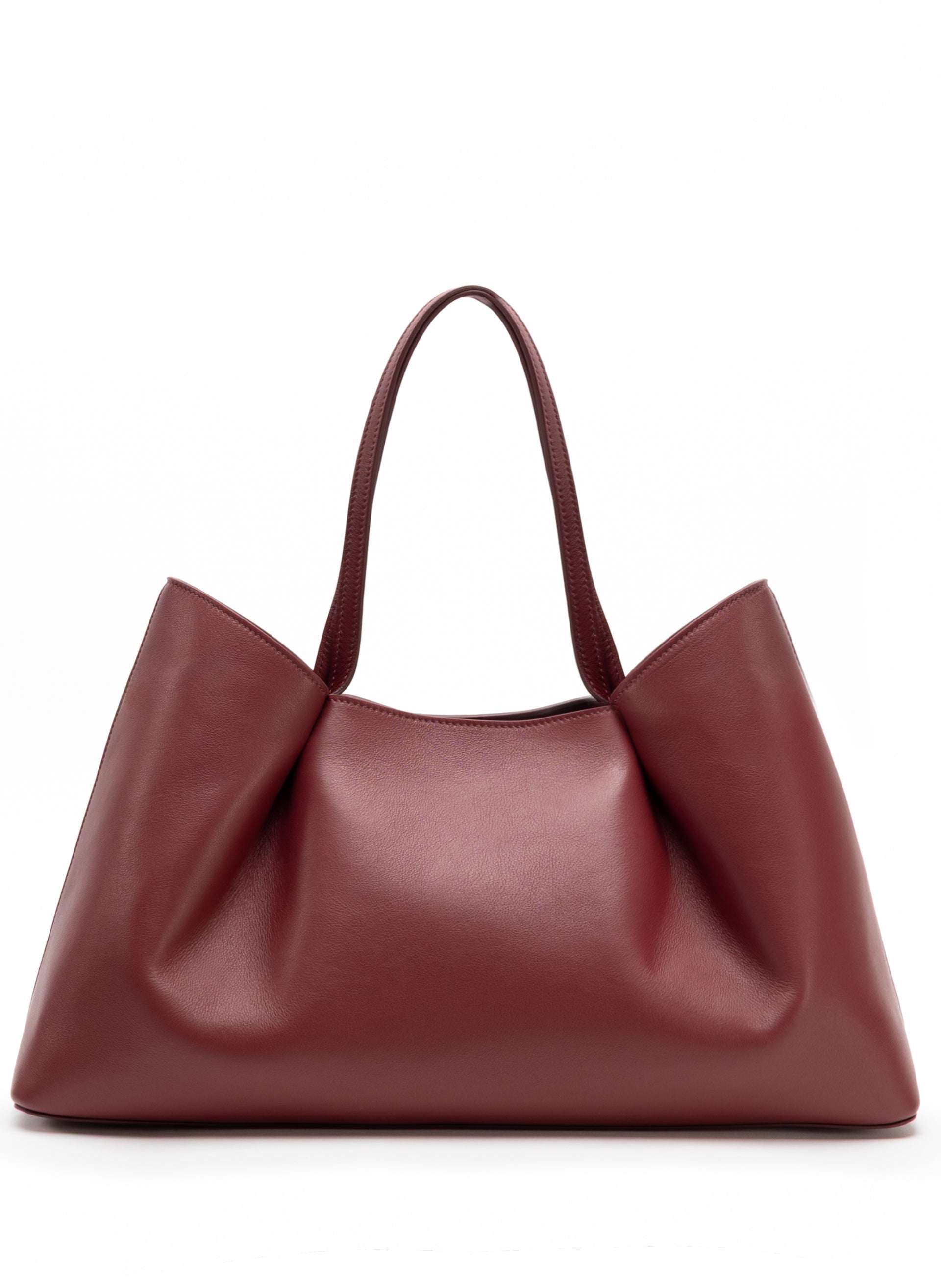 Dimple Tote Leather Burgundy