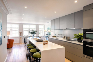 a kitchen in a modern london home