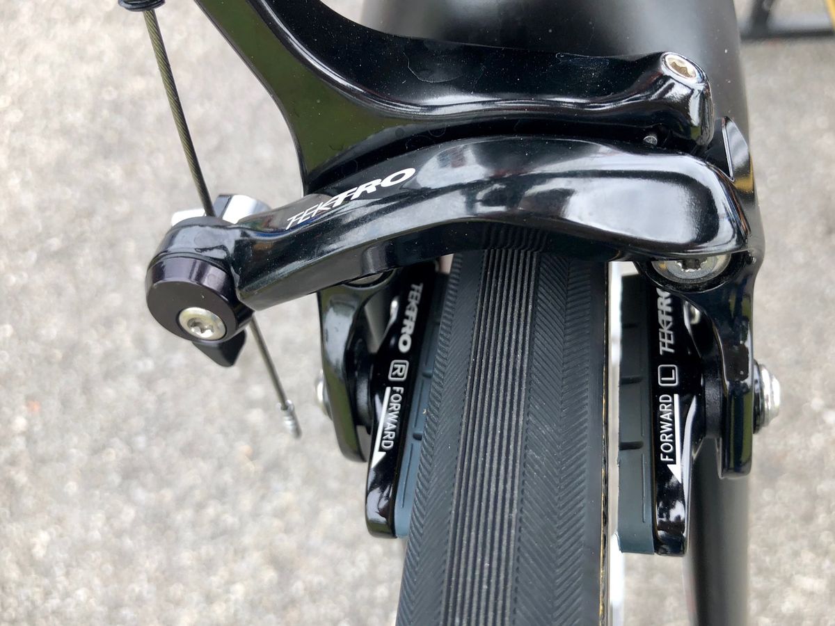 Not all pro time trial bikes have high-zoot aero brake calipers
