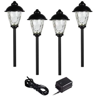 A Concord 6-Piece Black Complete LED Landscape Lighting Set