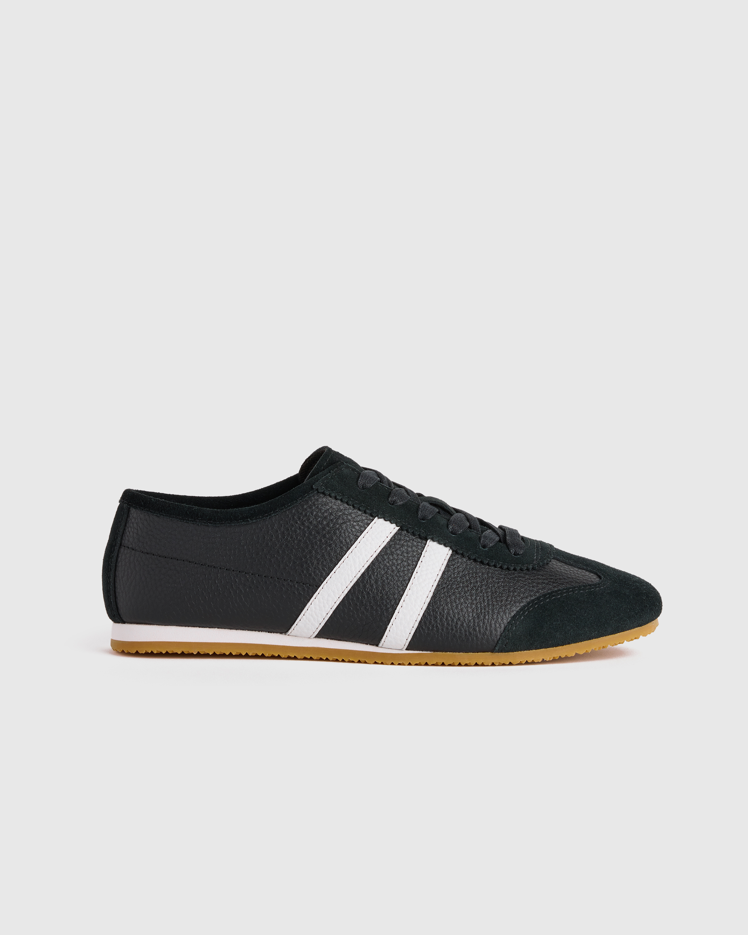 Italian Leather &amp;amp; Suede Low Profile Sneaker