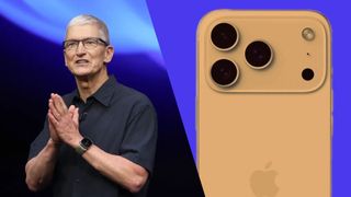 apple event live blog with tim cook next to iphone 17