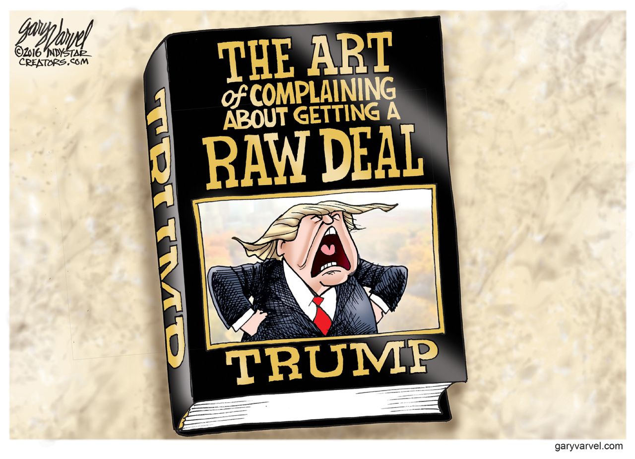 Political Cartoon U.S. Trump Raw Deal