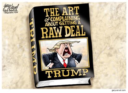 Political Cartoon U.S. Trump Raw Deal