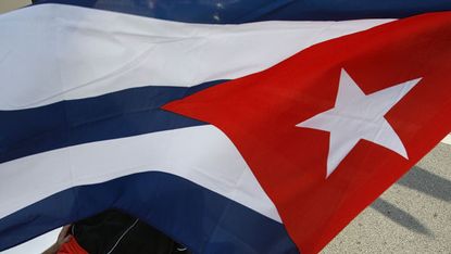 A Cuban flag is waved in Havana