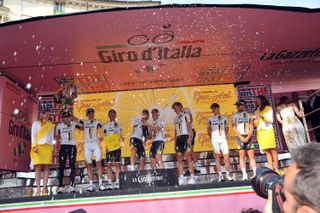 HTC-Highroad on podium, Giro d