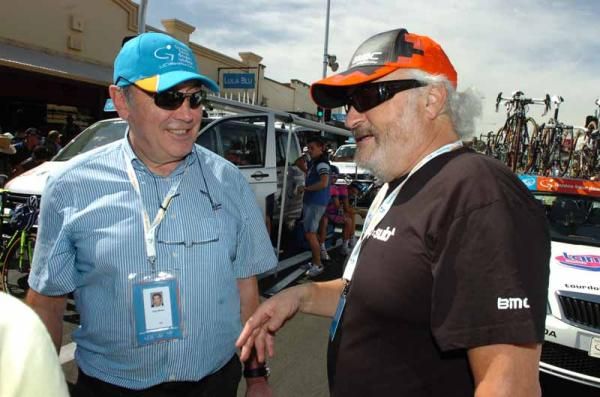 Cycling legend and Andy Rhis