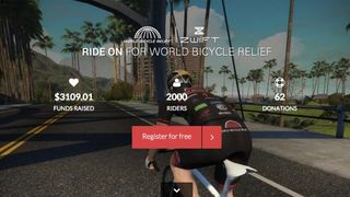 Register for free to ride Zwift to raise money for World Bicycle Relief