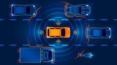 self-driving autonomous vehicle in traffic