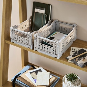 Pack of 2 Foldable Crates