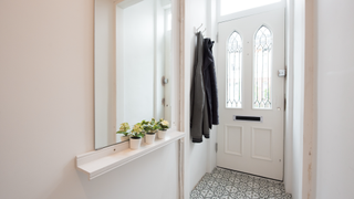 Hallway with small pots