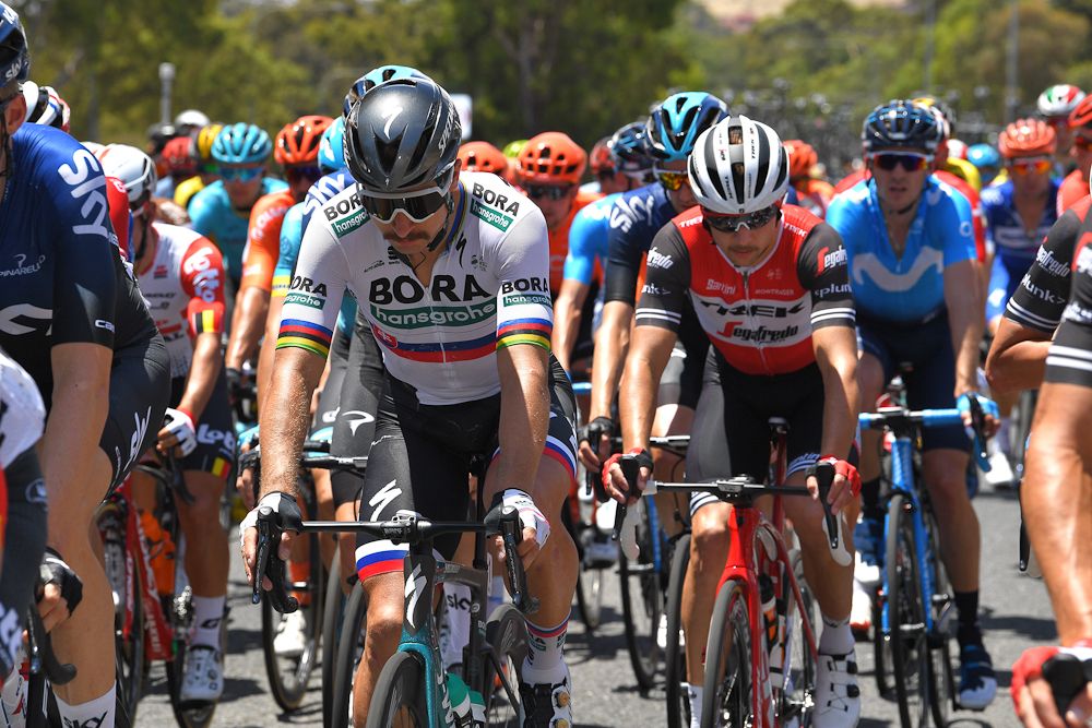 Peter Sagan finished 8th during stage 1 at the Tour Down Under