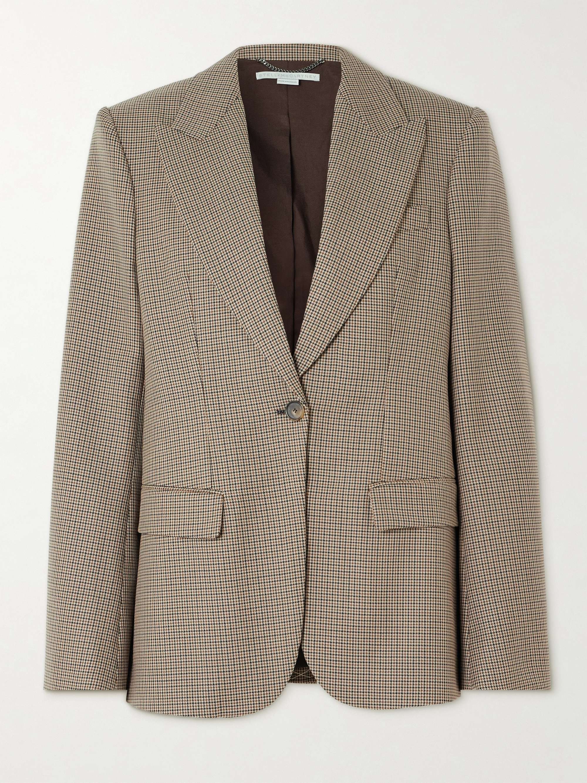 Oversized Houndstooth Wool Blazer