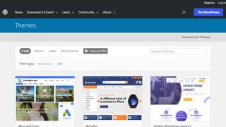WordPress Theme Directory website screenshot