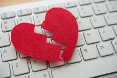 Love heart on a keyboard