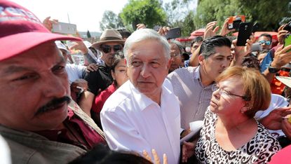 Andres Manuel Lopez Obrador meets supporters in Mexico City