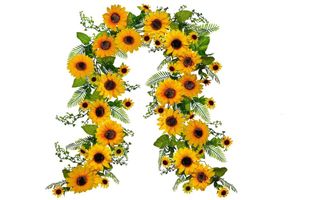 Winlyn Fake Sunflower Garland