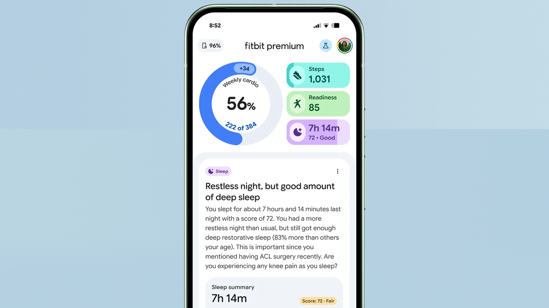 Fitbit Personal Health Coach screenshot