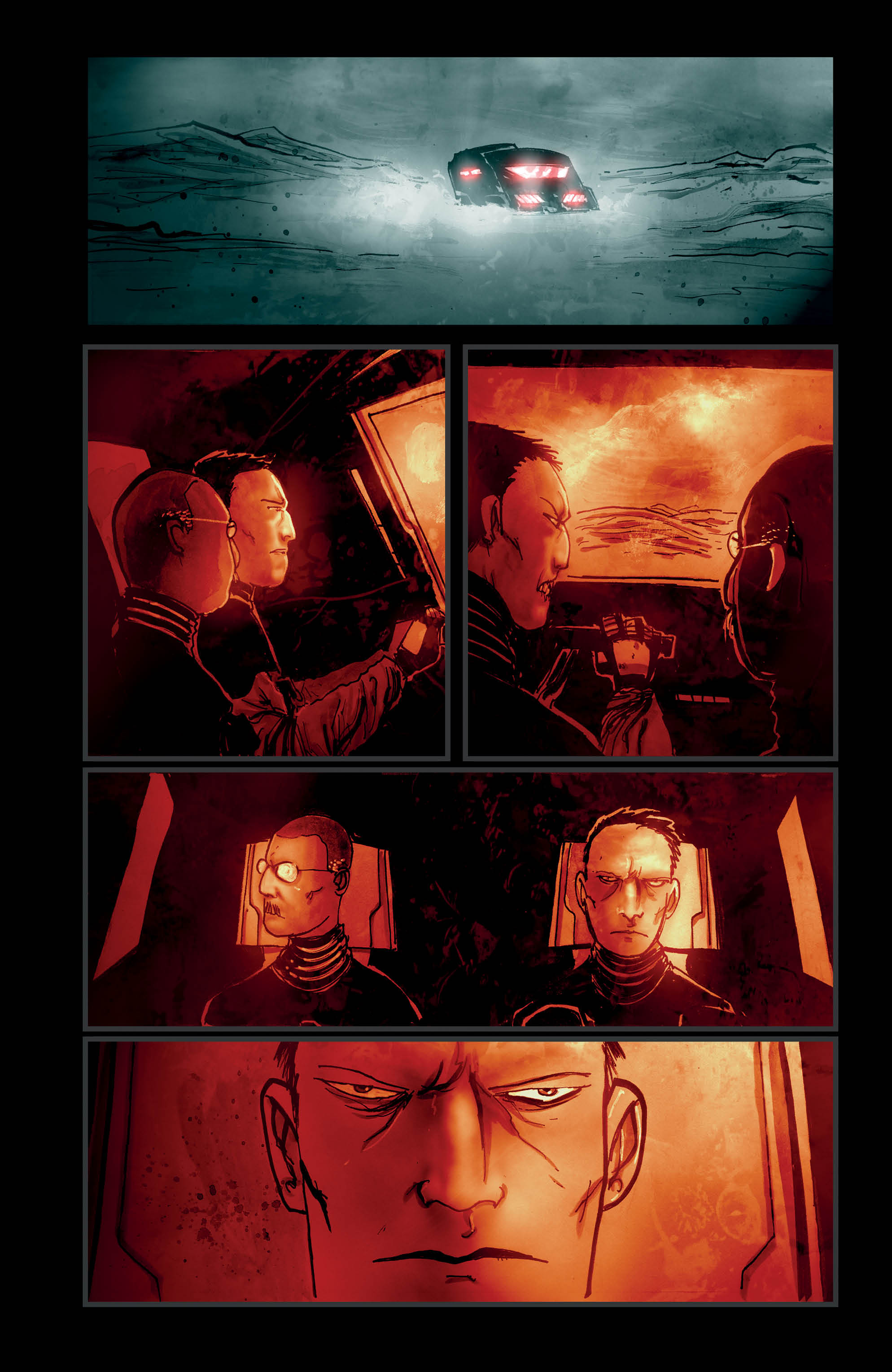 Interior pages for Dead Space by Antony Johnston and Ben Templesmith.