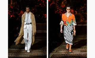 Menswear collection at the Dolce & Gabbana S/S 2020 catwalk
