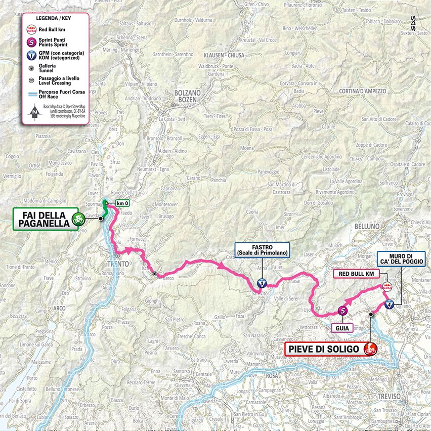 Route information for the 2026 Giro d'Italia