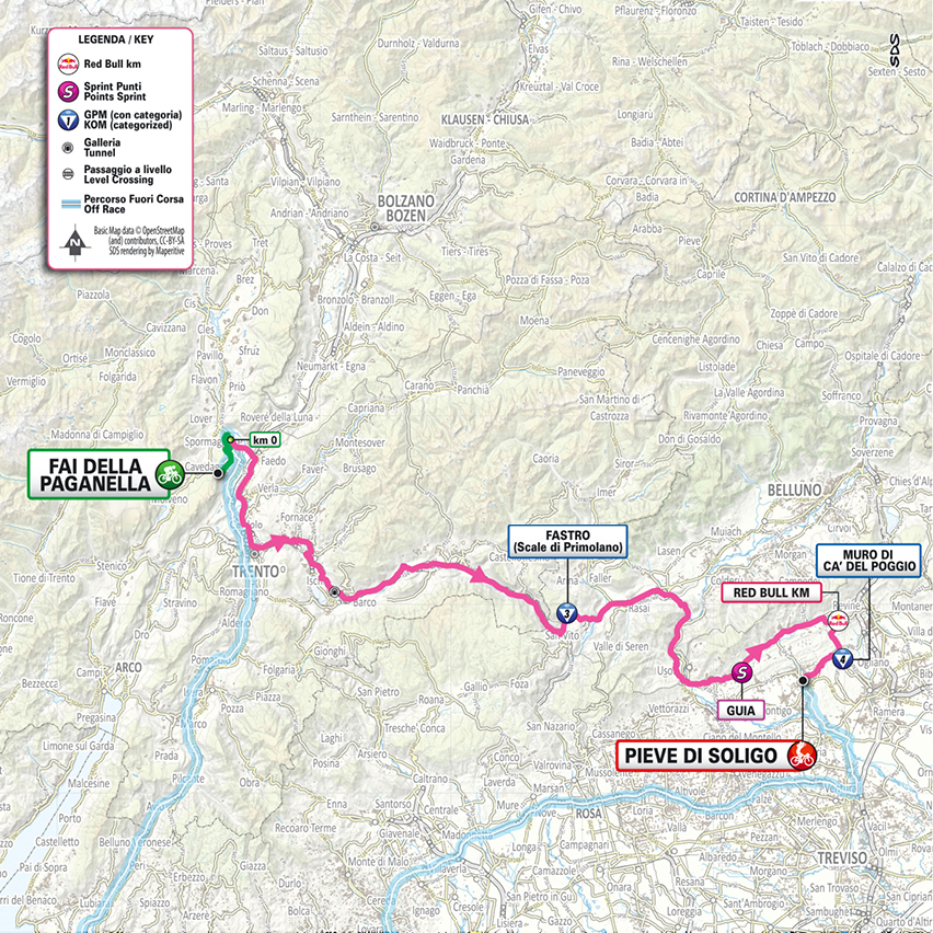 Route information for the 2026 Giro d'Italia