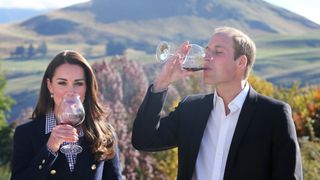 Prince William and Kate Middleton at a winery in New Zealand