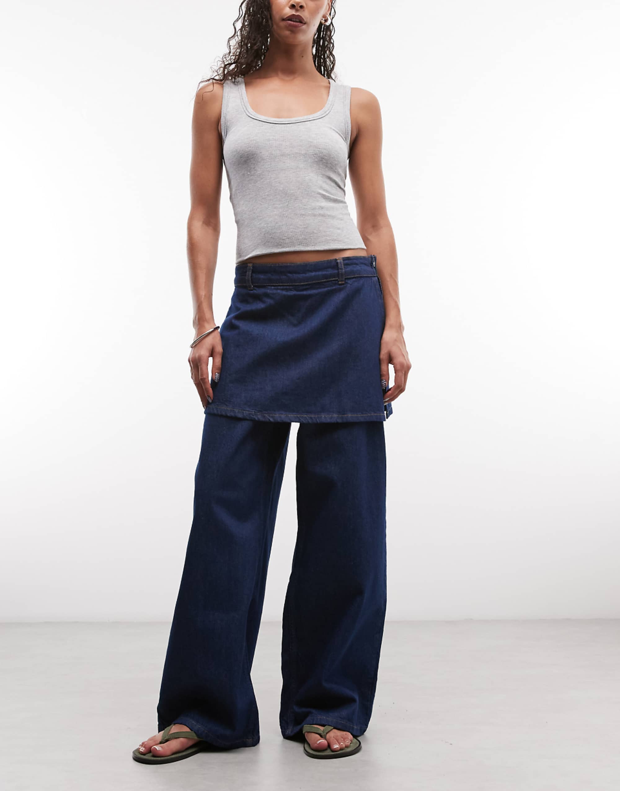 Reclaimed Vintage Skirt Jeans in Indigo
