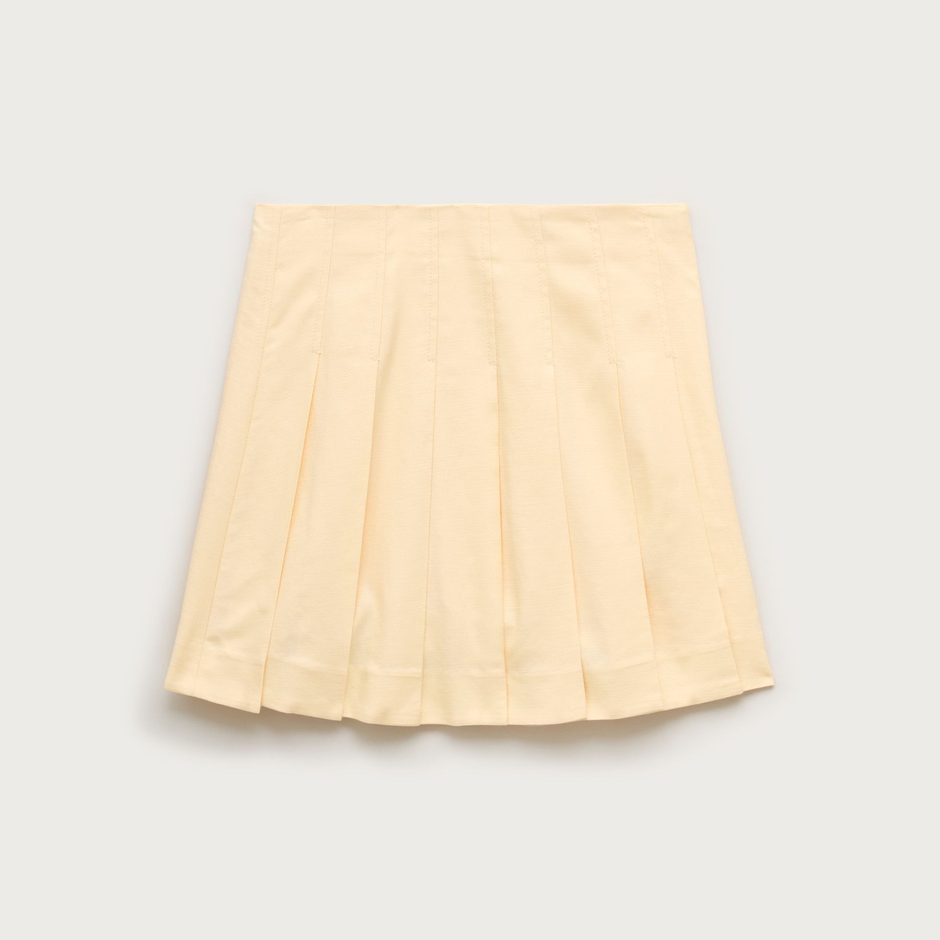 Pleated Mini Skirt in Gramercy Linen Blend