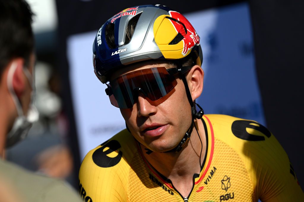 MONTREAL QUEBEC SEPTEMBER 11 Wout Van Aert of Belgium and Team Jumbo Visma prior to the 11th Grand Prix Cycliste de Montreal 2022 a 221km one day race from Montreal to Montreal GPCQM WorldTour on September 11 2022 in Montreal Quebec Photo by Dario BelingheriGetty Images