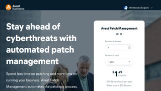 Avast Business Patch Management website screenshot