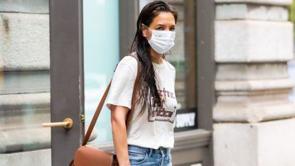 new york, new york june 12 katie holmes is seen in chelsea on june 12, 2021 in new york city photo by gothamgc images