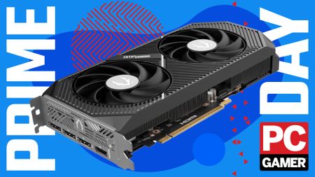 Zotac graphics card on a Prime Day background