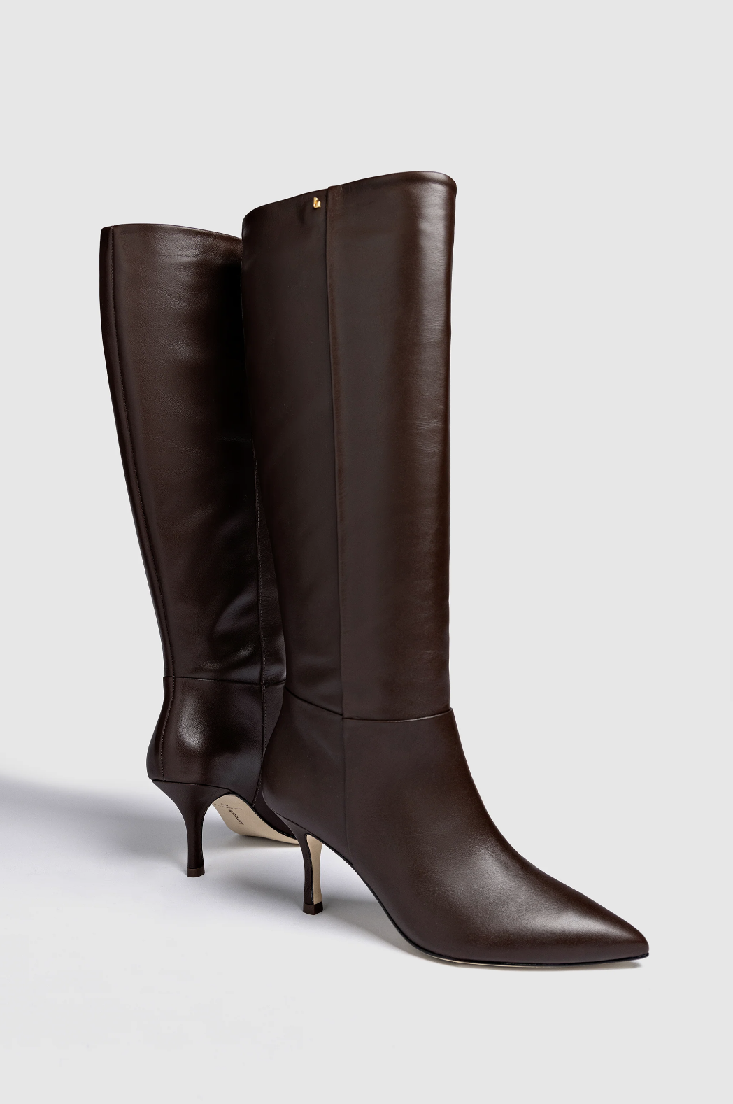 Larroud&amp;eacute;, Kate Mid Boot in Brown Leather