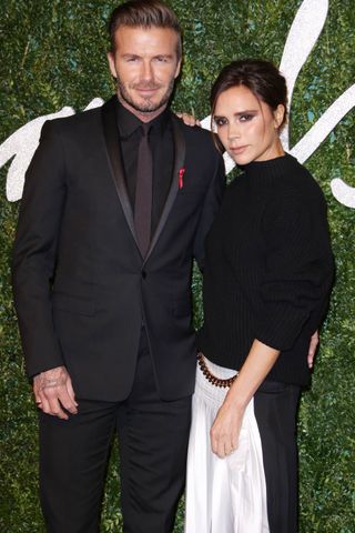 David & Victoria Beckham At The British Fashion Awards 2014