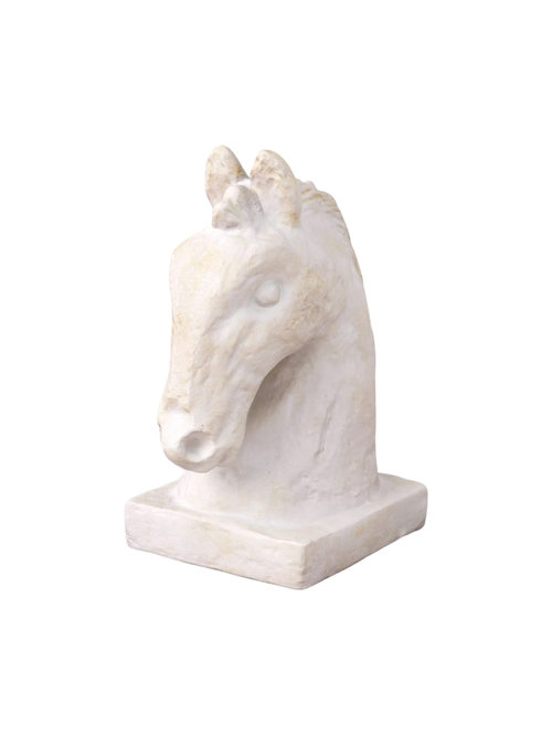 Rustic Ceramic Horse Bust Decorative Object