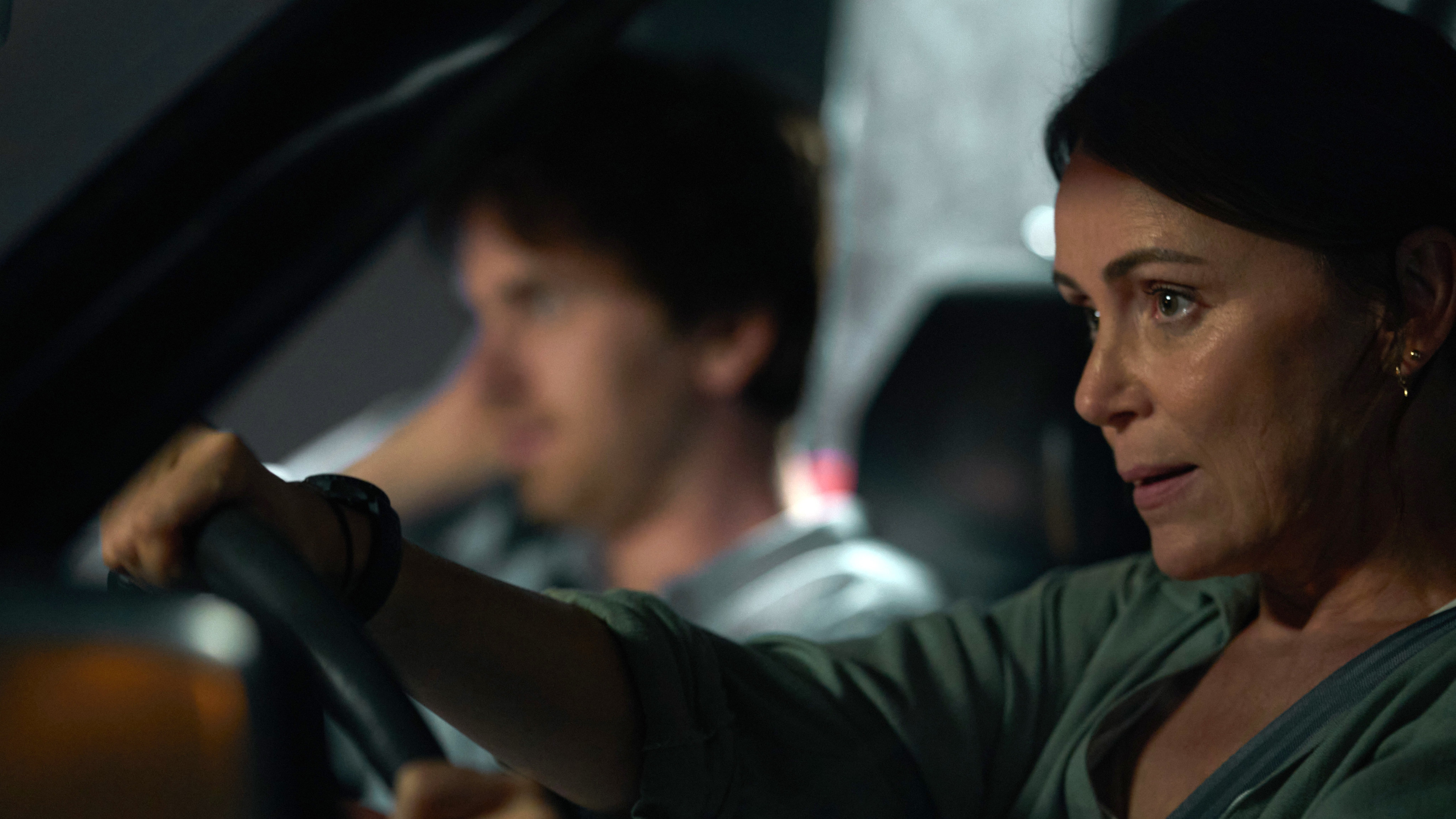 Julie and Edward drive through the night