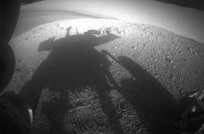 Mars Rover Opportunity&#039;s Shadow 