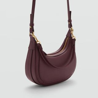 burgundy crossbody bag from Mango